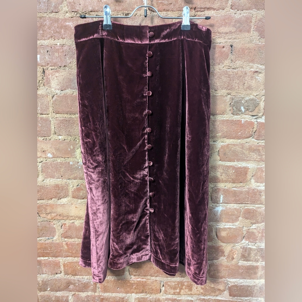 MADEWELL size 6 Women's Burgundy VELVET Skirt